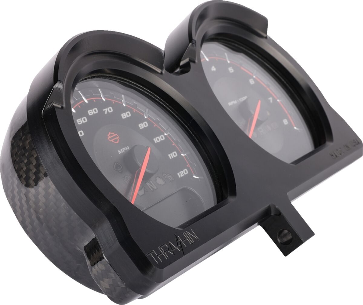 Gauge Relocation - 15+ Road Glide Gauge Mount Thrashin Supply Co. Black