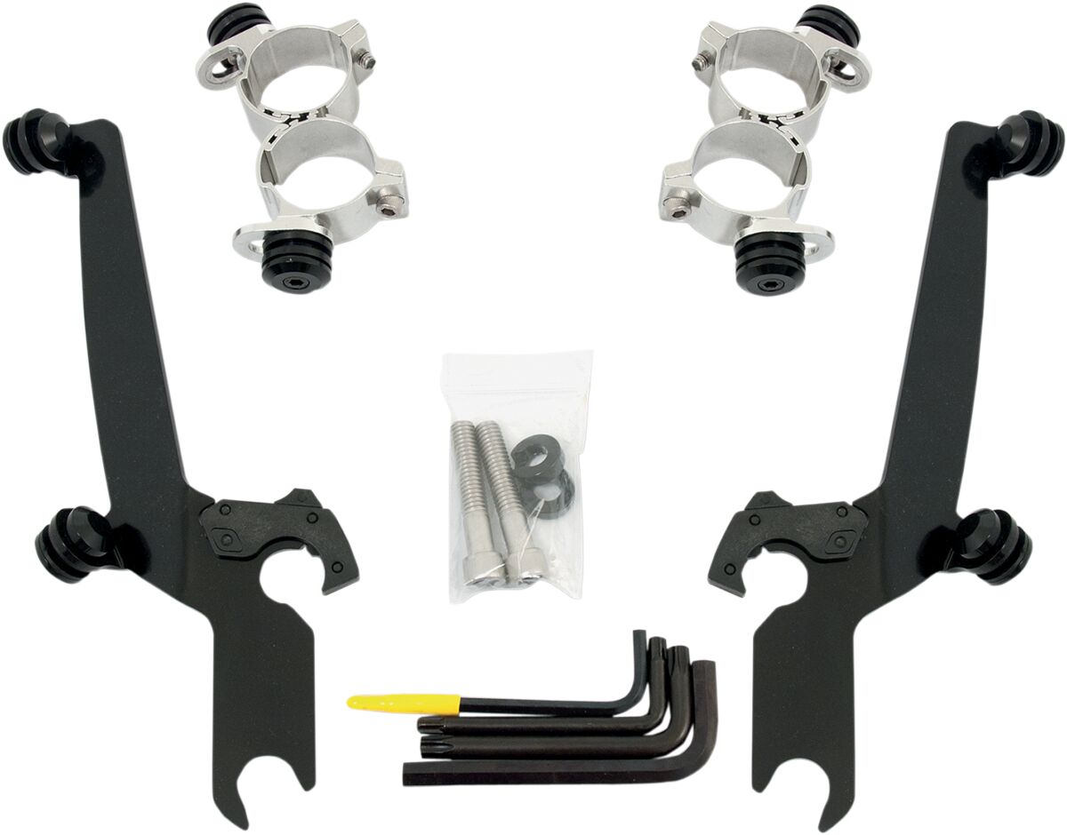 Sportshield Trigger-Lock™ Mounting Hardware, Black - 10-15 Sportster XL Fairing Brackets Memphis Shades Default Title