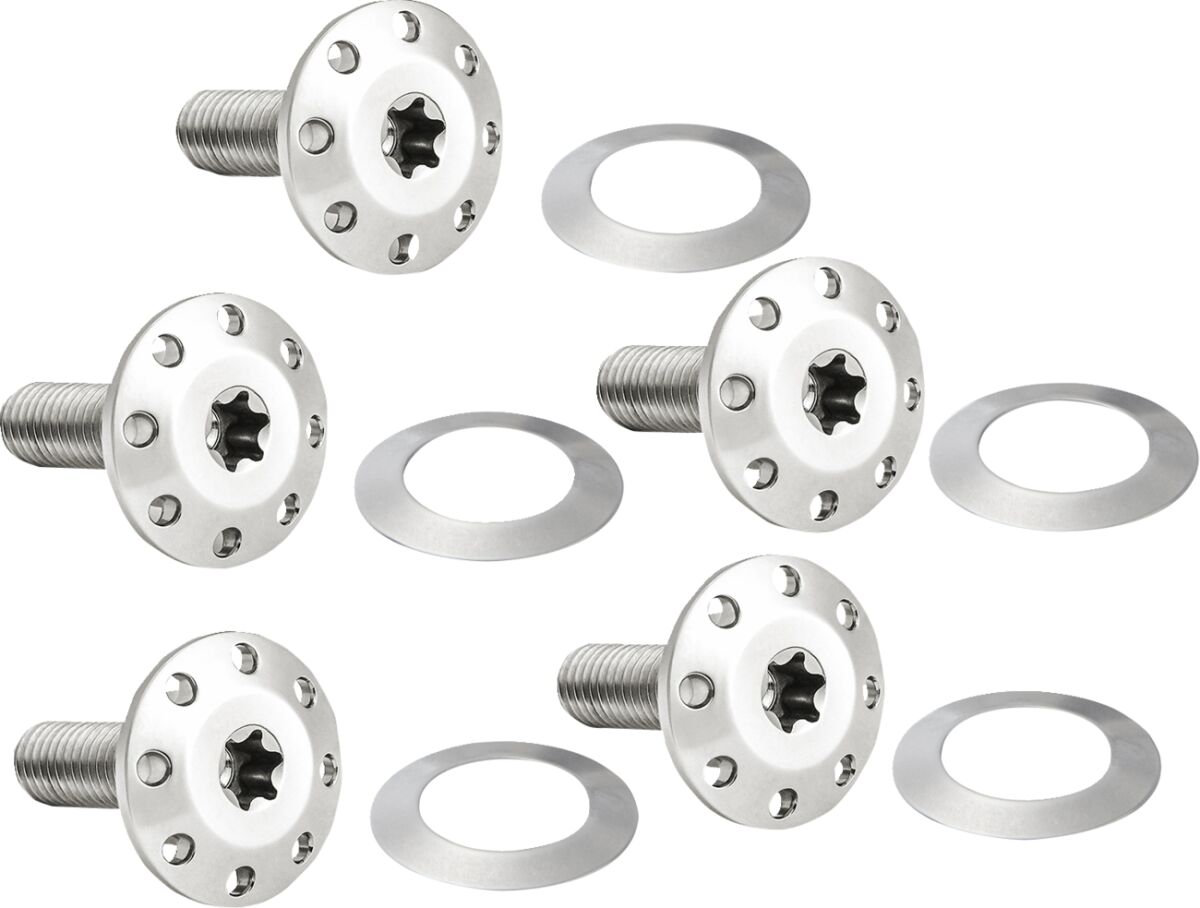 Titanium Floating Rotor Bolts, Polished - 14-23 Touring Rotor Bolts Arlen Ness Default Title