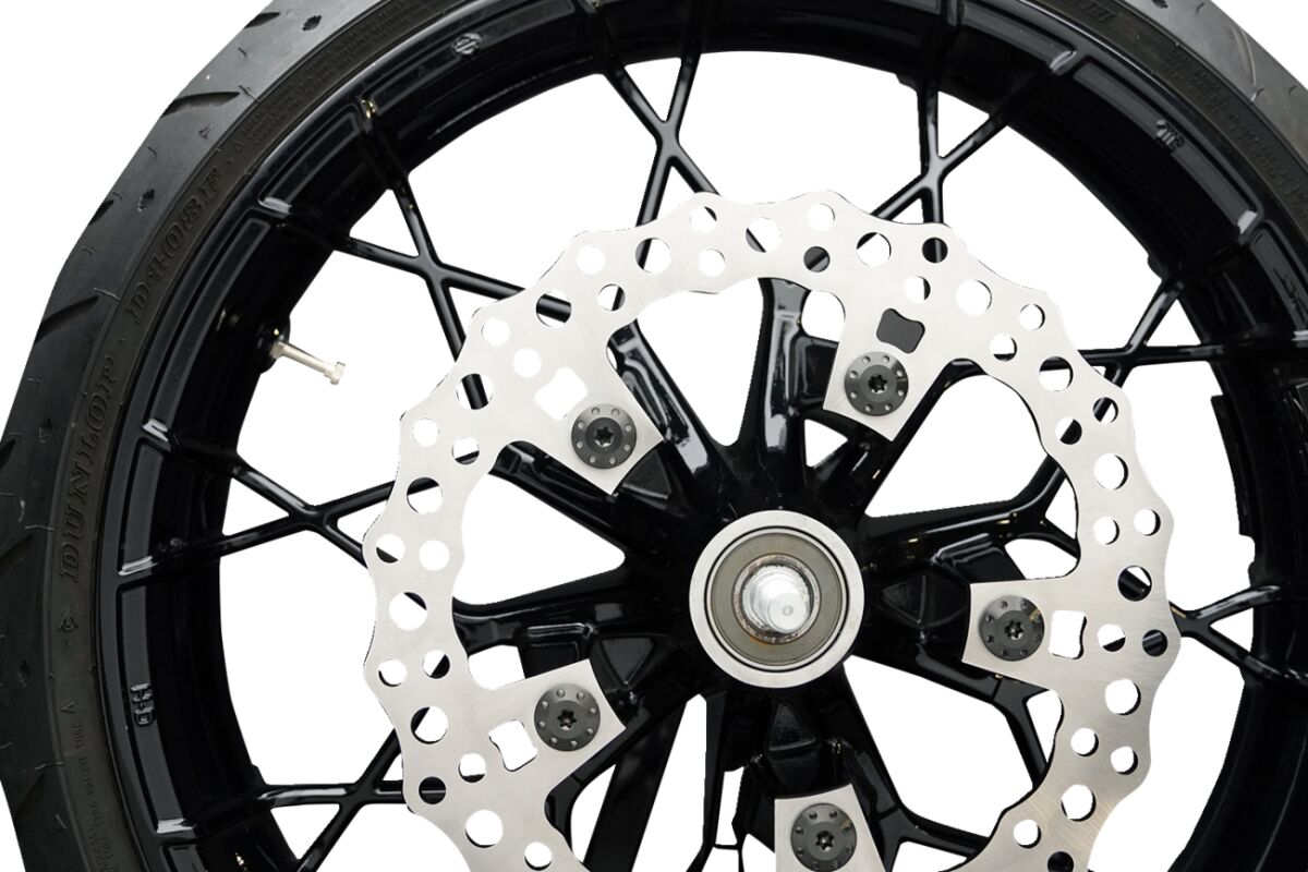 Titanium Floating Rotor Bolts, Black - 14-23 Touring Rotor Bolts Arlen Ness