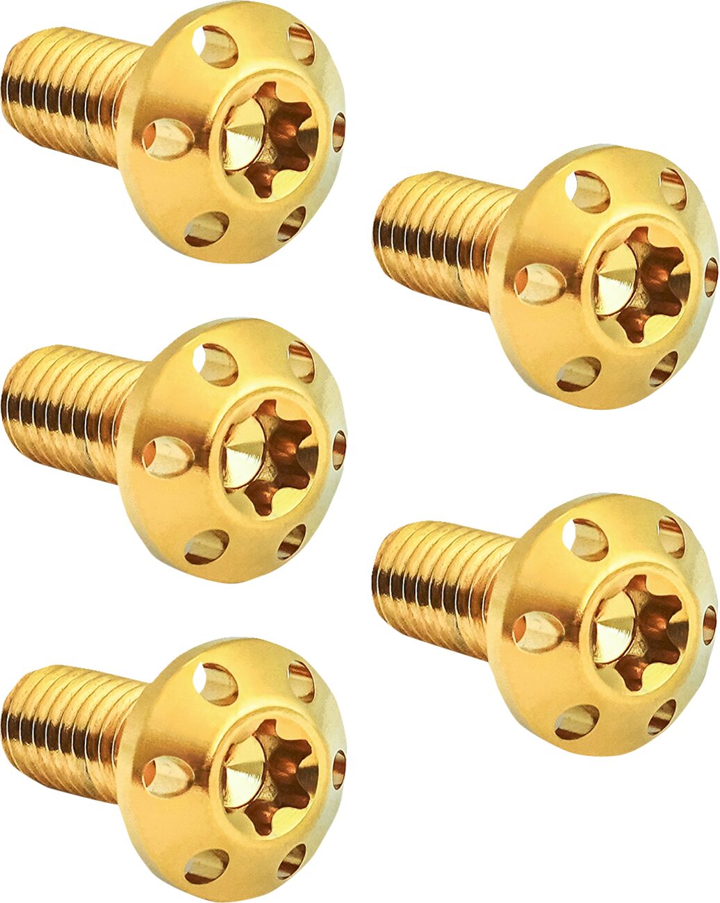 Titanium Rotor Bolts Kits, Gold - 3/8"-16 x 1" (Rear) Rotor Bolts Arlen Ness Default Title