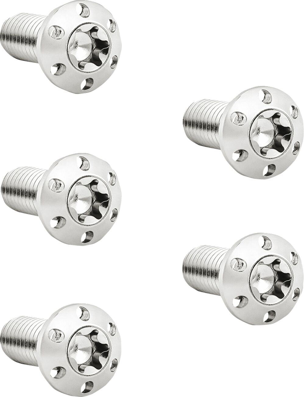 Titanium Rotor Bolts Kits, Polished - 5/16"-18 x 7/8" (Front) Rotor Bolts Arlen Ness Default Title