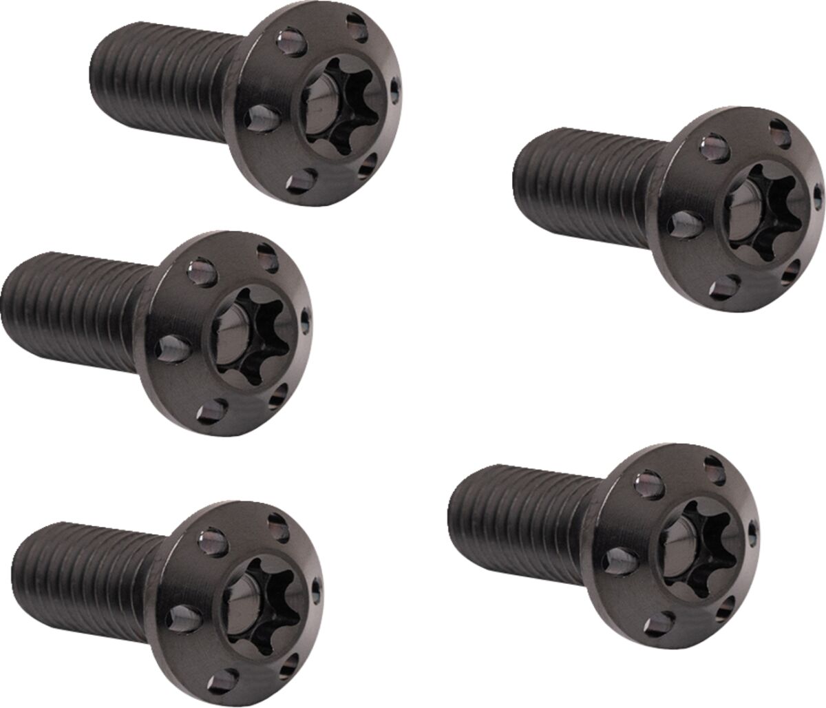 Titanium Rotor Bolts Kits, Black - 5/16"-18 x 7/8" (Front) Rotor Bolts Arlen Ness Default Title