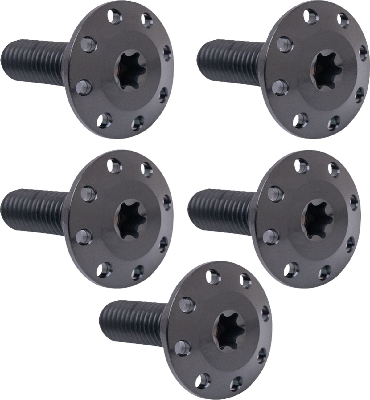 Titanium Floating Rotor Bolts, Black - 14-23 Touring Rotor Bolts Arlen Ness Default Title