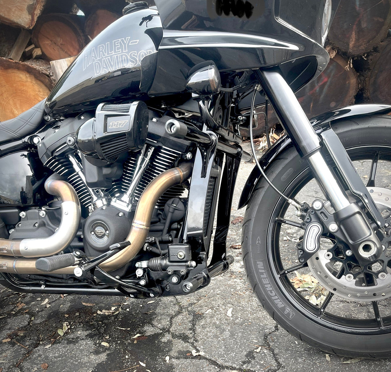 "High Step" Crash Bar - 18+ Softail Crash Bar Bung King