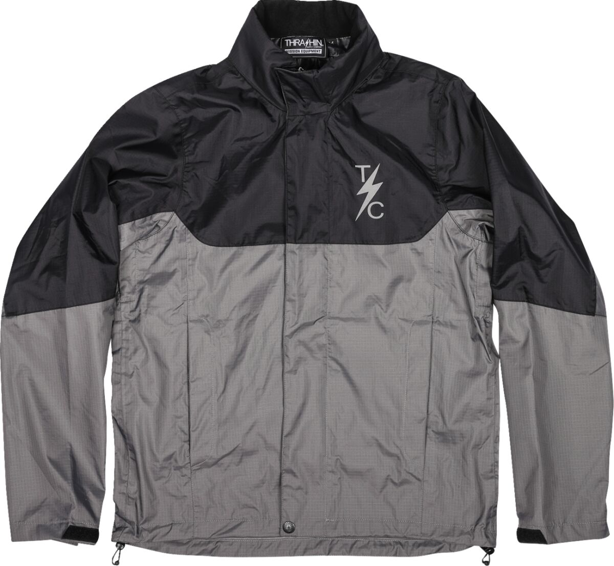 Mission Waterproof Windbreaker, Grey / Black - XL Rain Gear Thrashin Supply Co. Default Title