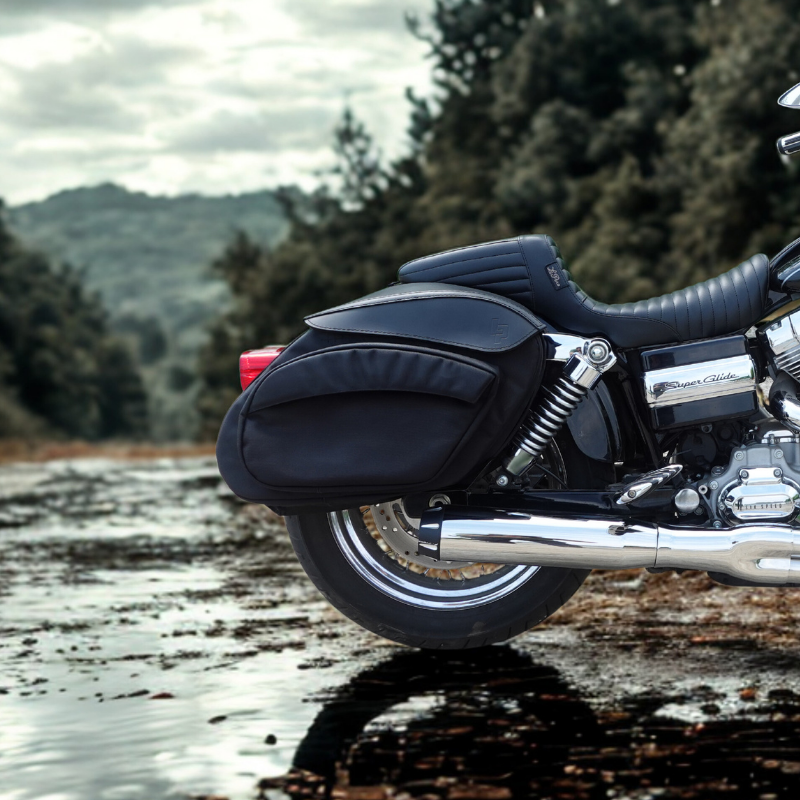 Retro Series V4 Saddlebags, Nylon - 18+ Softail Saddlebags Leather Pros