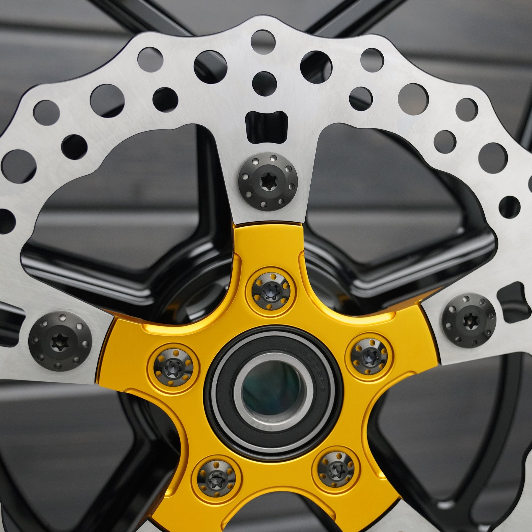 Titanium Floating Rotor Bolts, Black - 14-23 Touring Rotor Bolts Arlen Ness