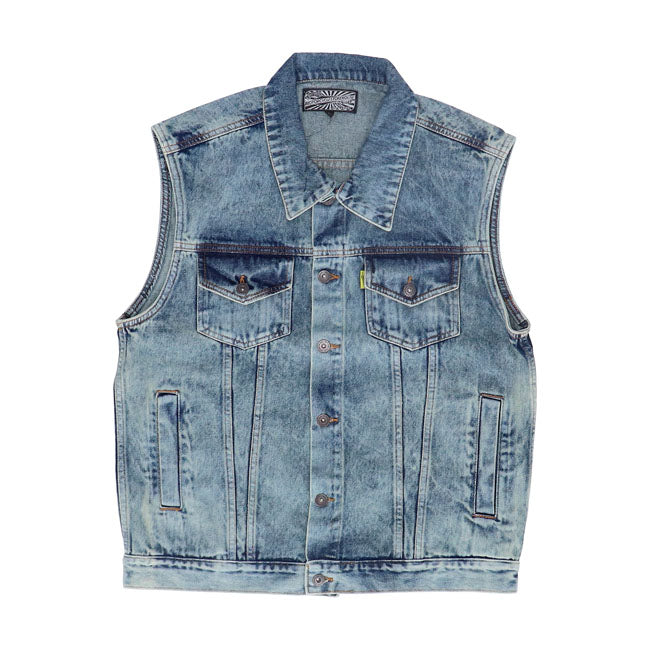 Mcs Denim Vest Stonewashed Blue Vests Mcs