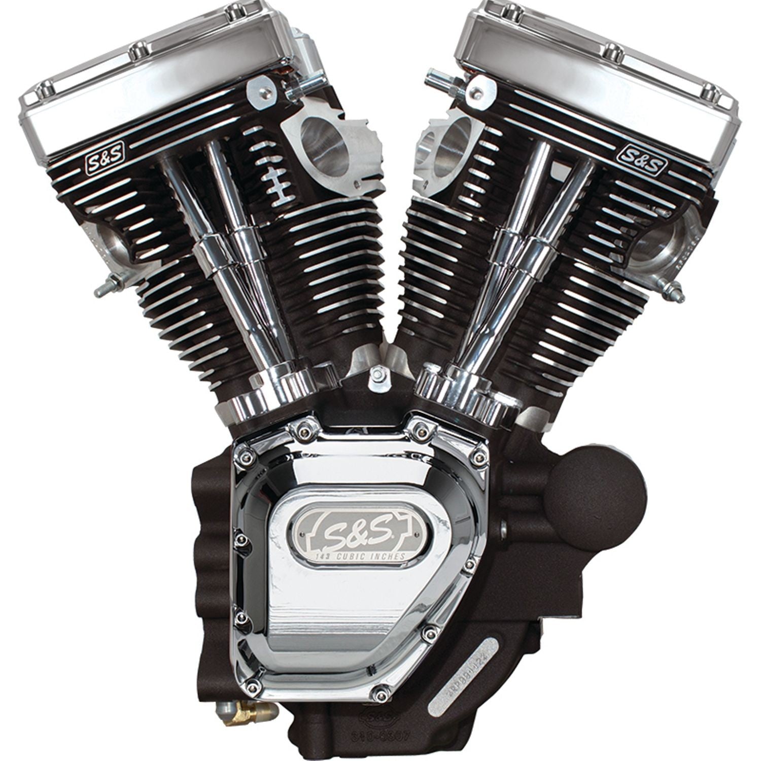 T143 Long Block Engine Complete Engine S&S Cycle Wrinkle Black & Chrome 06+ Dyna