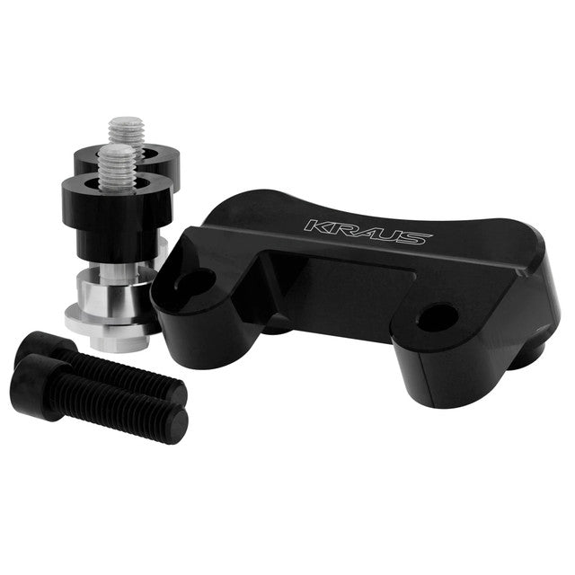 Raptor 1-1/2" Pull Back Plate - FXD / FXR / Softail / XL Pullback Plate Kraus Motor Co. Black
