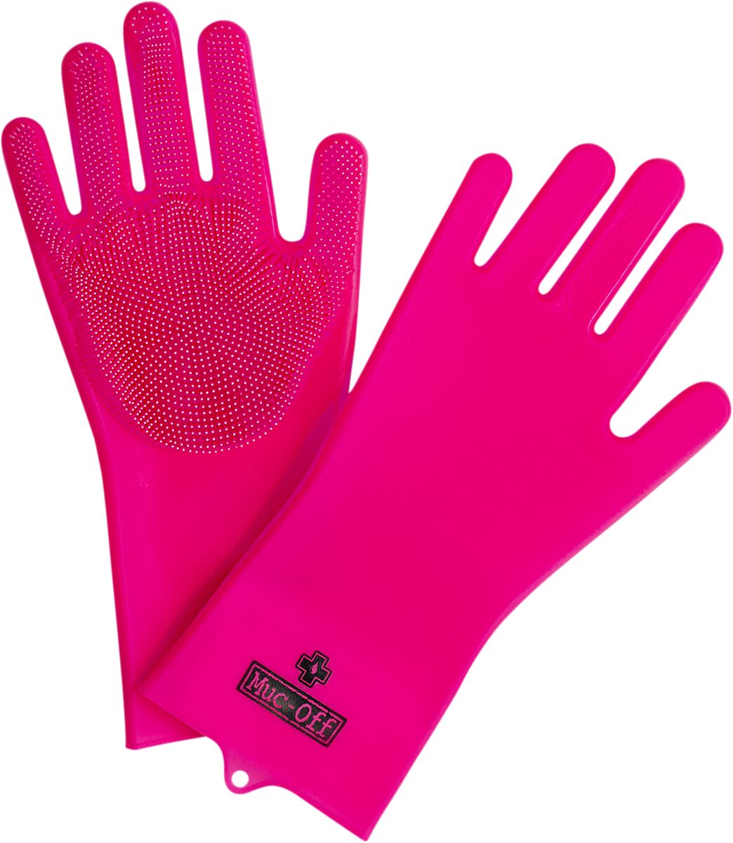 Muc Off Scrubber Gloves Pink L Utility Gloves Muc Off