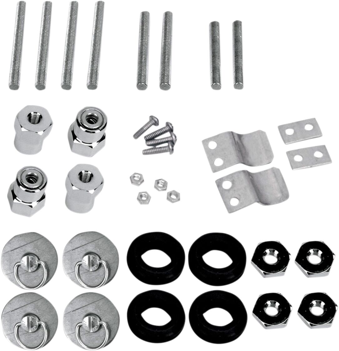 S4 Quick Disconnect Docking Post and Fastener Kit, Chrome - Sportster Saddlebag Bracket Saddlemen Default Title