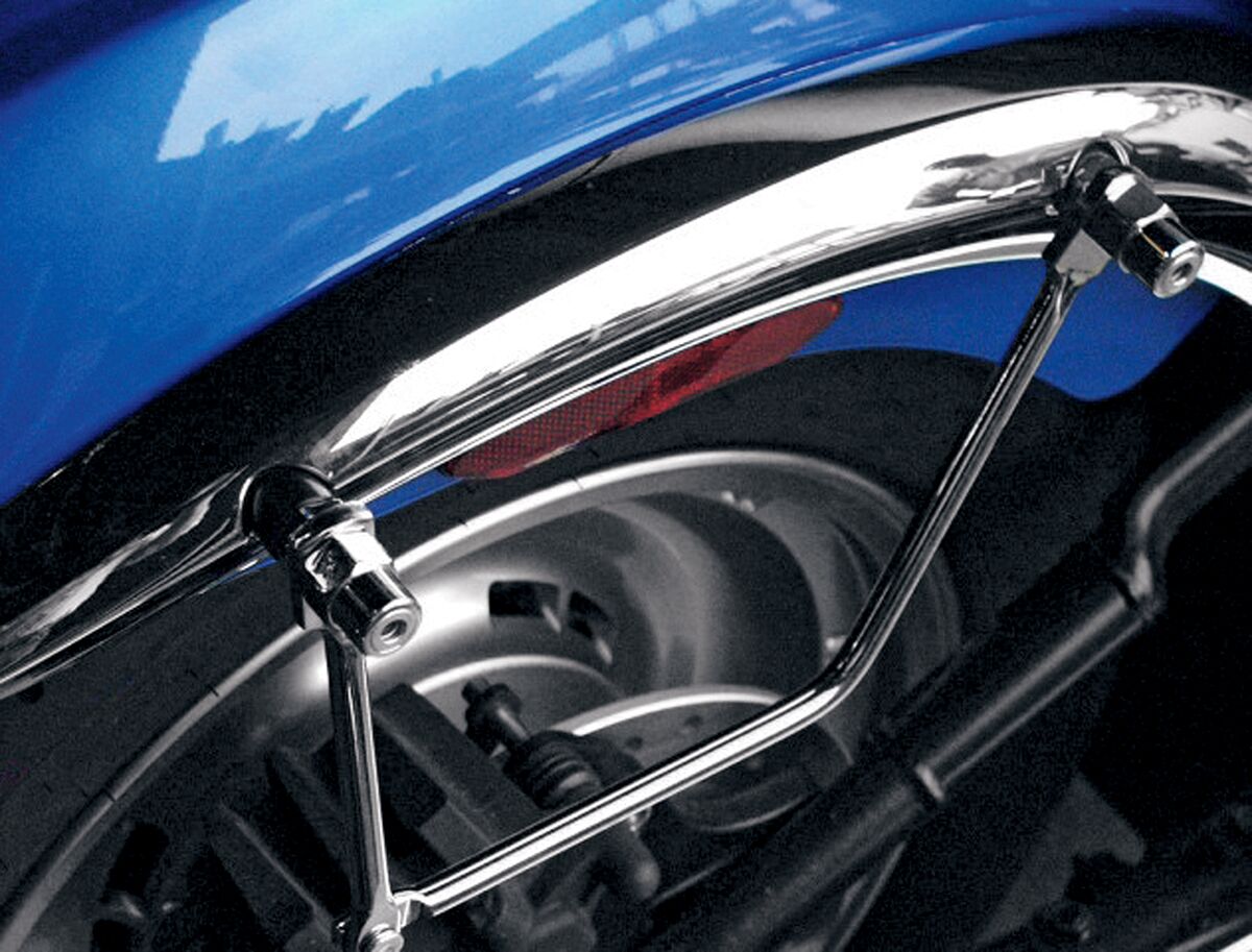 S4 Quick Disconnect Docking Post and Fastener Kit, Chrome - Sportster Saddlebag Bracket Saddlemen