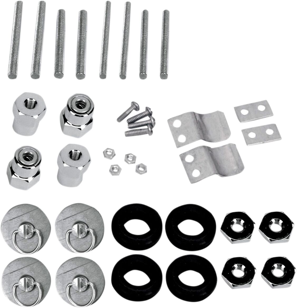 S4 Quick Disconnect Docking Post and Fastener Kit, Chrome - Sportster Saddlebag Bracket Saddlemen