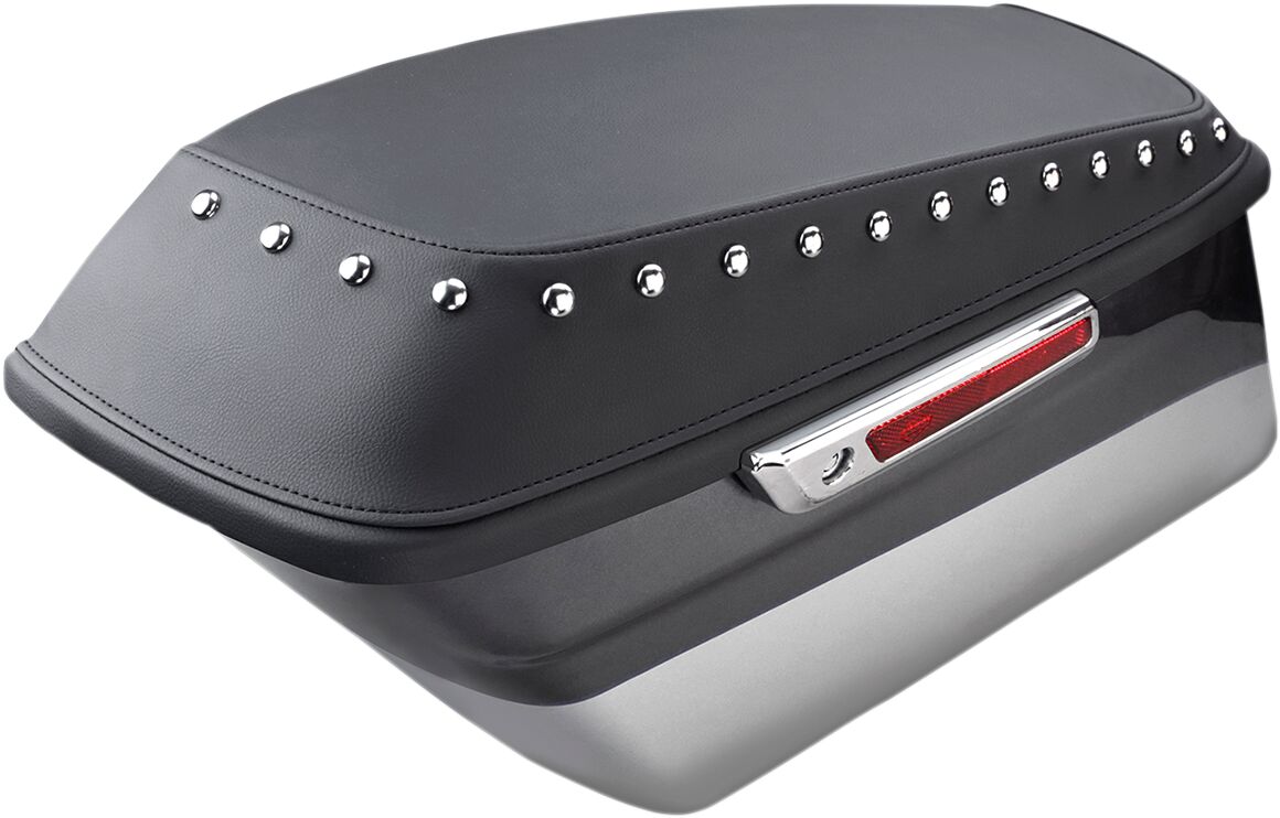 Plain Lid Covers, Chrome Studs - 14-23 Touring Saddlebag Latch Cover Saddlemen