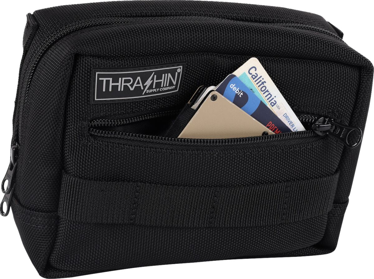 HandleBar Bag, Black Handlebar Bag Thrashin Supply Co.