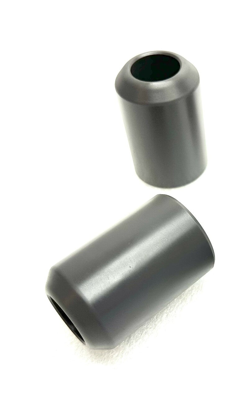 Grey Replacement Delrin Crashbar Slider Crash Bar Bung King Smooth With Bolt (Pair)
