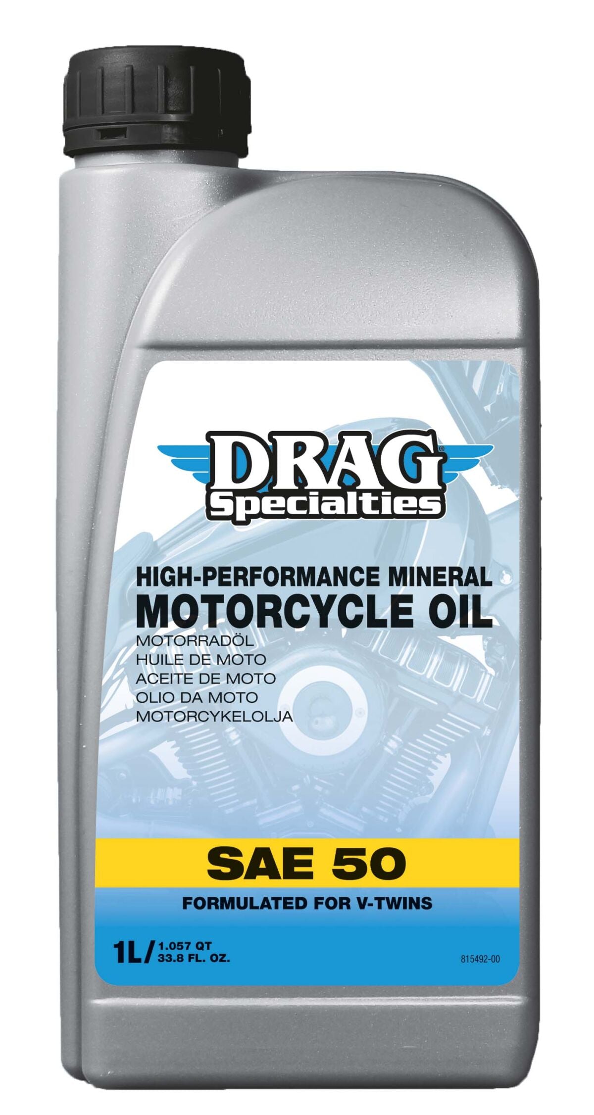 Mineral Engine Oil - SAE 50 Engine Oil Drag Specialties Oil 1 litre (1.05 quart US)