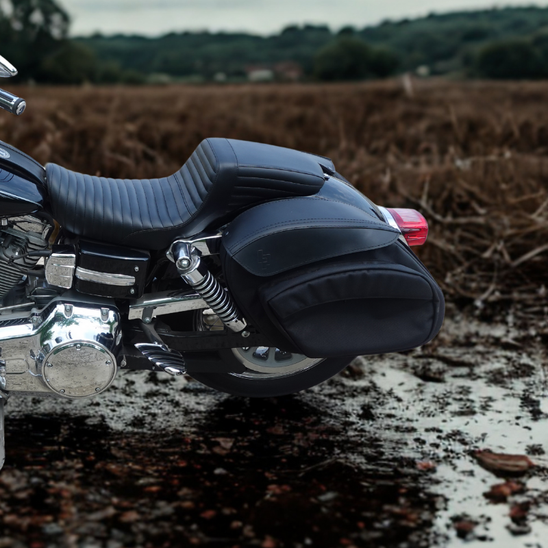 Retro Series V4 Saddlebags, Nylon - 18+ Softail Saddlebags Leather Pros