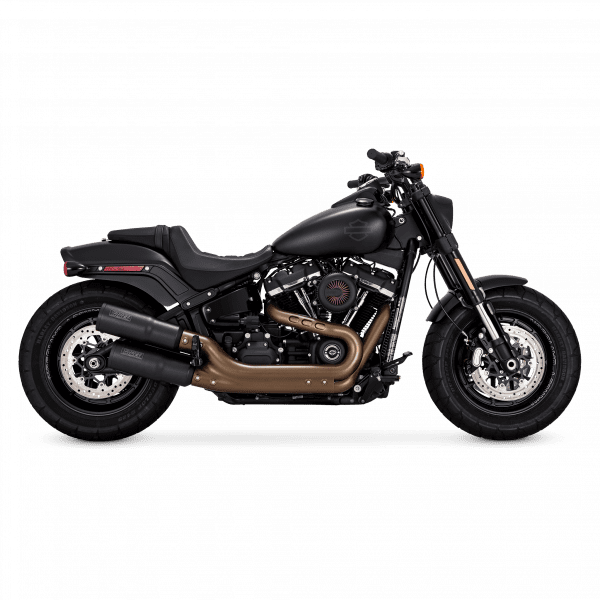 Hi-Output Slip-On - 18+ Softail Fat Bob Slip-On Exhaust Vance & Hines