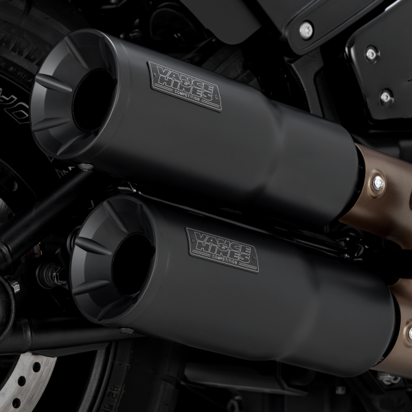 Hi-Output Slip-On - 18+ Softail Fat Bob Slip-On Exhaust Vance & Hines