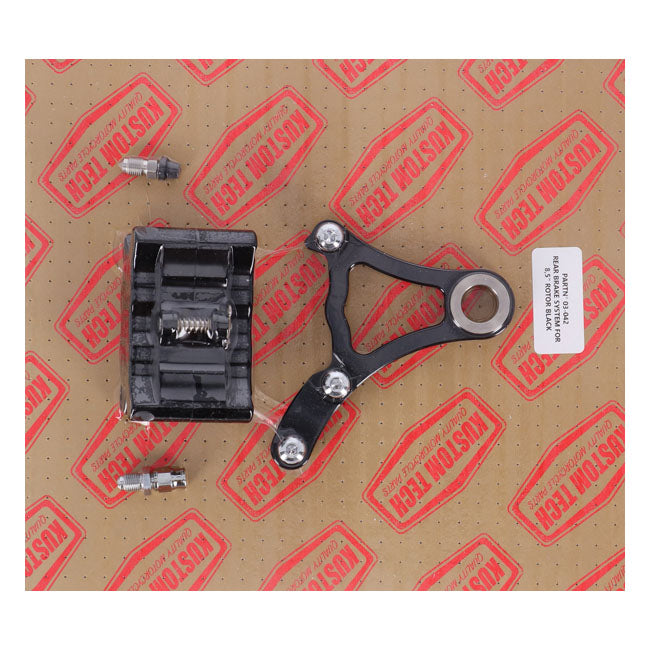 Rear Brake System, Black Anodized Brake Calipers Kustom Tech