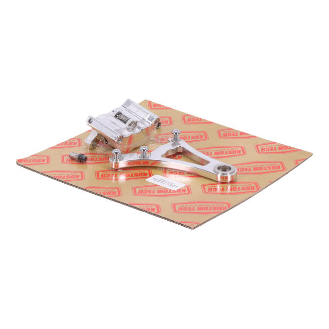 Rear Caliper & Bracket For 11.5 Rotor, Polished Brake Calipers Kustom Tech Default Title