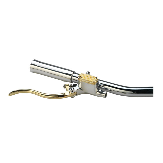 Deluxe Line Brake Master Cylinder 12mm, Aluminium & Brass Polished Master Cylinder Kustom Tech Default Title