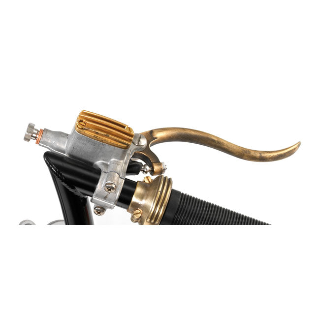 Deluxe Brake Master Cylinder 14mm, Raw Brass & Aluminium Master Cylinder Kustom Tech Default Title