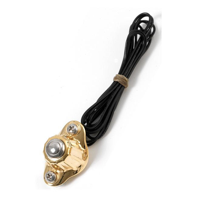 Deluxe Handlebar Switch Single Button, Polished Control Switch Housing Kustom Tech Default Title