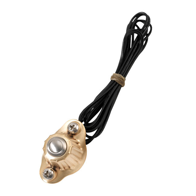 Deluxe Handlebar Switch Single Button, Satin Control Switch Housing Kustom Tech Default Title