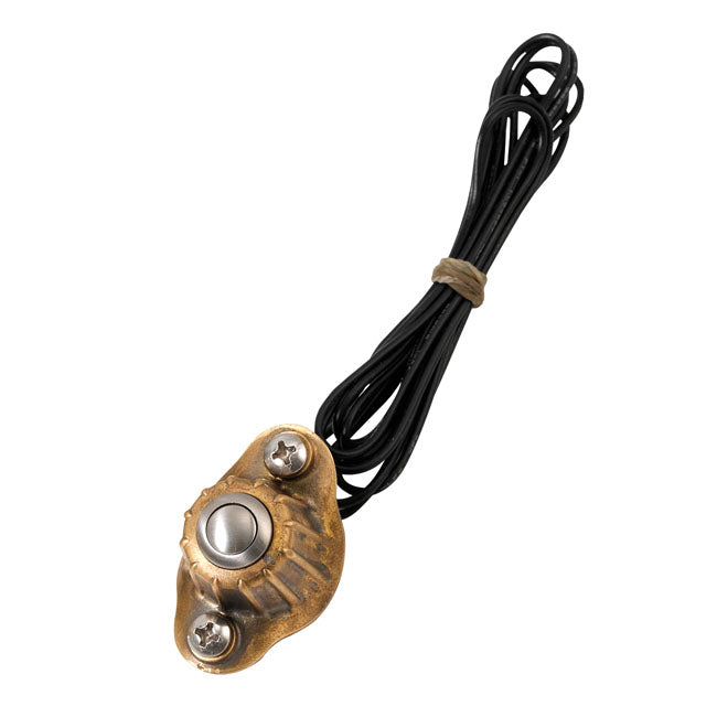 Deluxe Handlebar Switch Single Button, Raw Control Switch Housing Kustom Tech