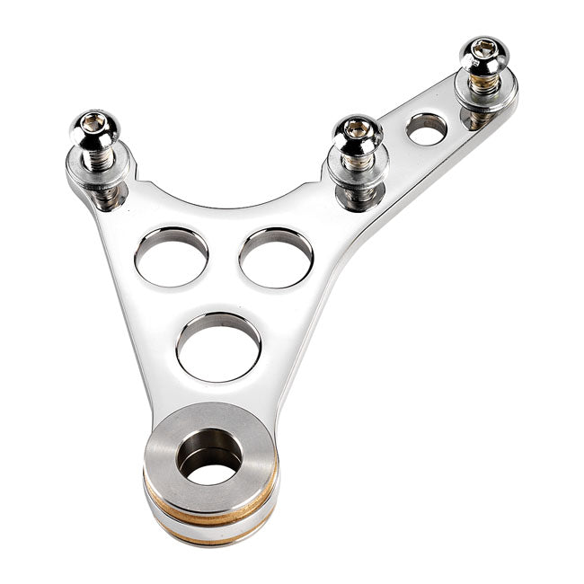Super Freni Front Caliper Bracket, Polished - Springer models Brake Caliper Mount Kustom Tech