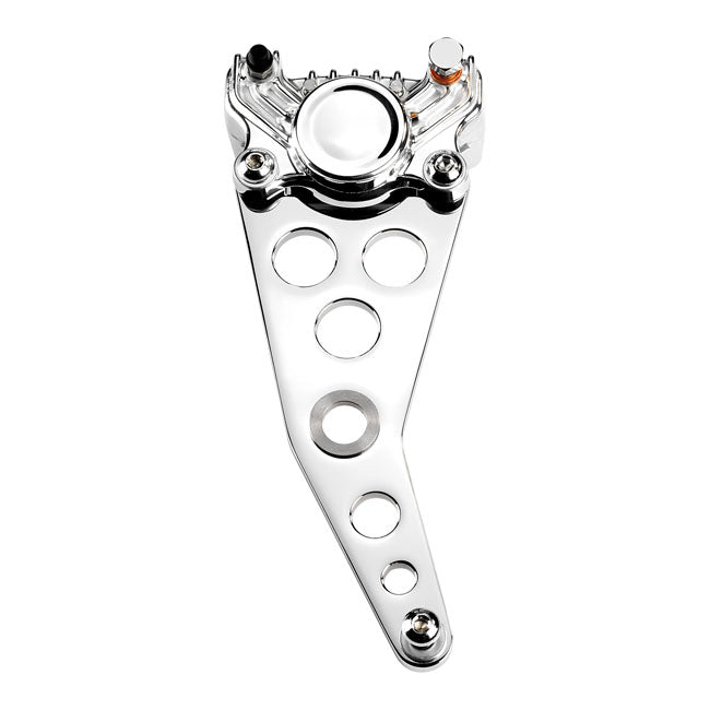 Super Freni Rear Caliper Bracket, Polished - Swingarm Brake Caliper Mount Kustom Tech