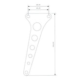 Anchor Bracket For Mini Drum Brake, Polished - Showa Frontend Brake Caliper Mount Kustom Tech Default Title