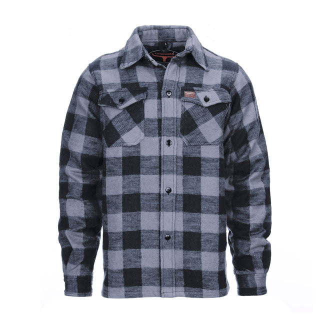 Lumberjack flannel shirt checkered grey/black Shirt Army Surplus