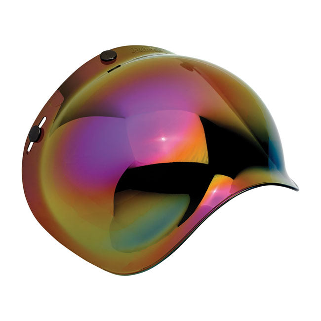Biltwell Bubble Shield Anti-Fog, Rainbow Mirror Helmets Biltwell