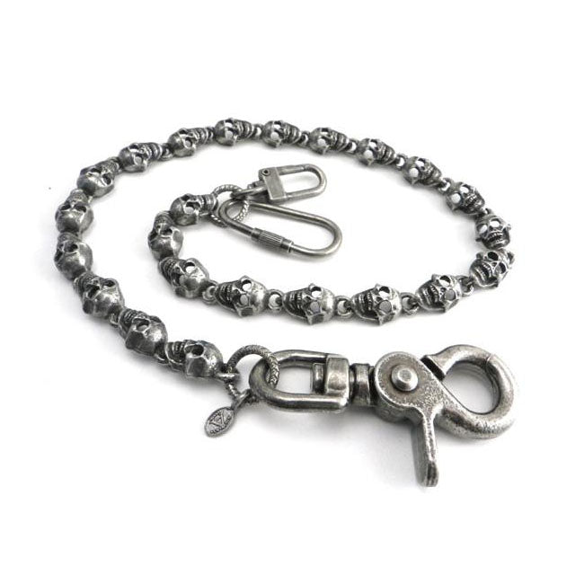 Amigaz Flat Skull Pewter Wallet Chain 16" Lifestyle Accessory Amigaz