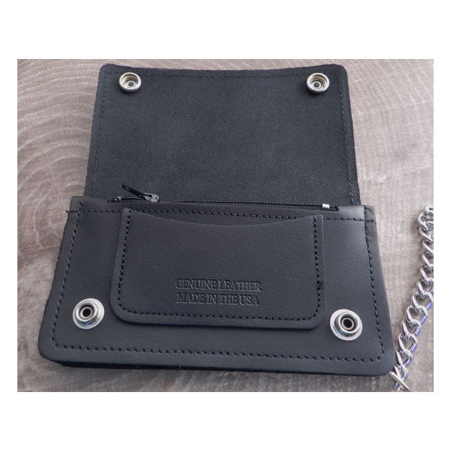 Amigaz Black Leather Biker Chain Wallet Lifestyle Accessory Amigaz