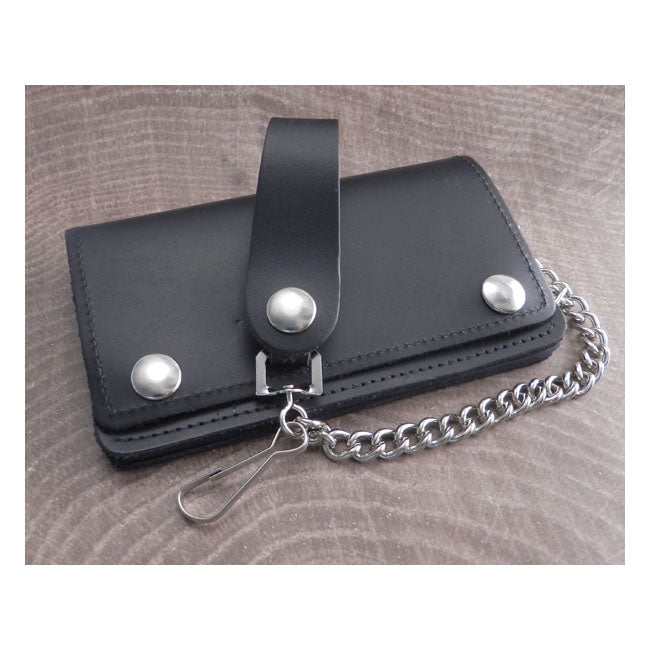 Amigaz Black Leather Biker Chain Wallet Lifestyle Accessory Amigaz