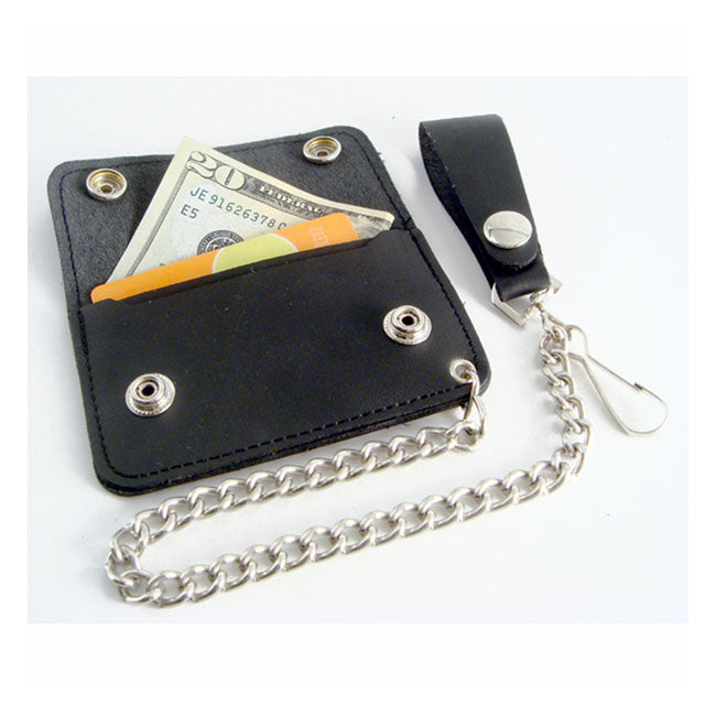 Amigaz Black Leather Biker Chain Wallet Jr. Lifestyle Accessory Amigaz