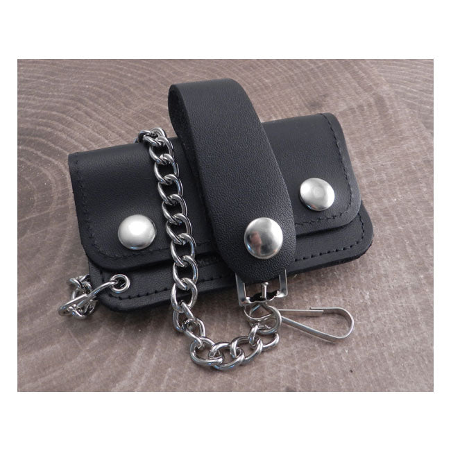 Amigaz Black Leather Biker Chain Wallet Jr. Lifestyle Accessory Amigaz