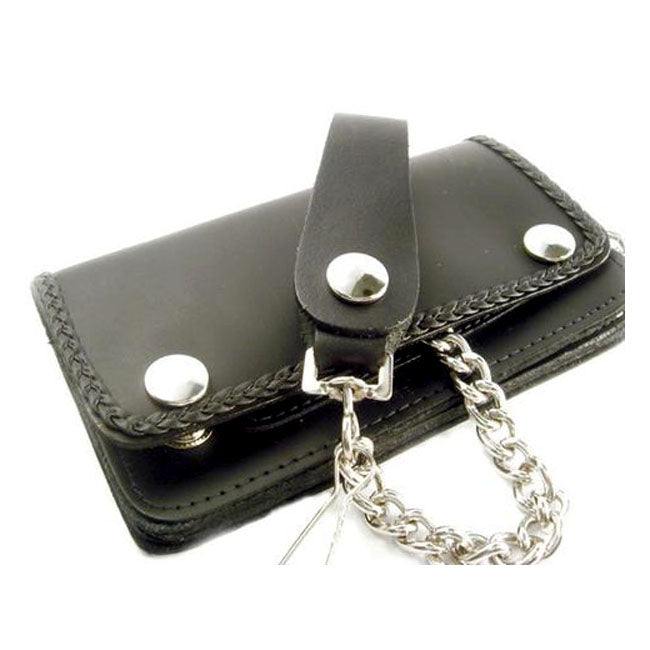 Amigaz Black Leather Biker Chain Wallet Lifestyle Accessory Amigaz
