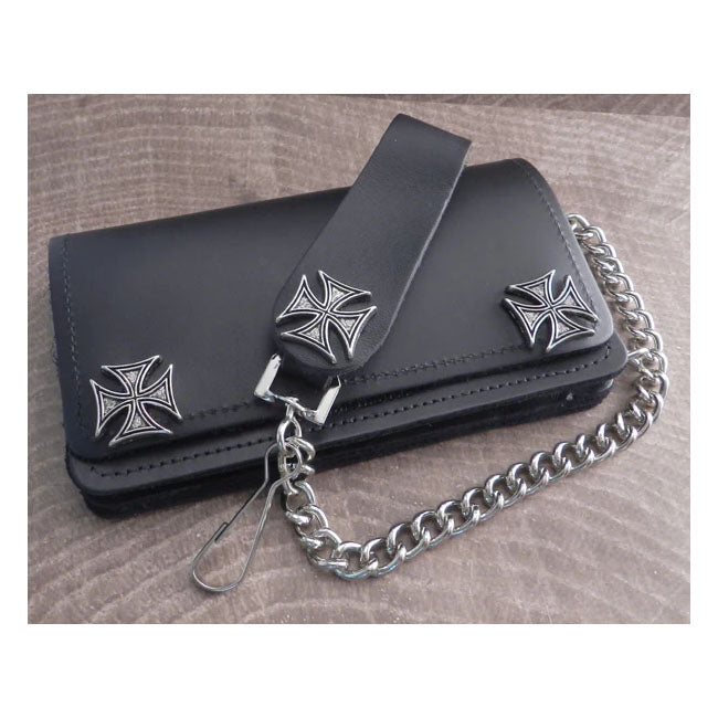 Amigaz Black Leather Biker Chain Wallet Lifestyle Accessory Amigaz