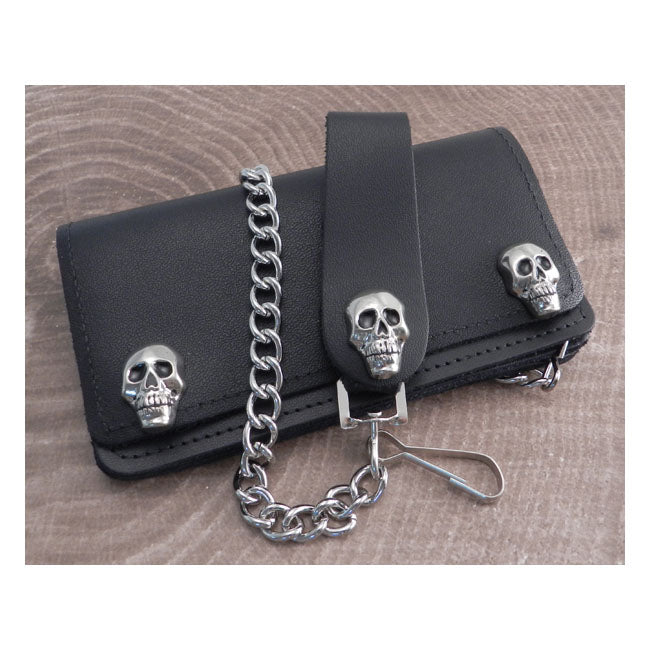 Amigaz Black Leather Biker Chain Wallet Lifestyle Accessory Amigaz
