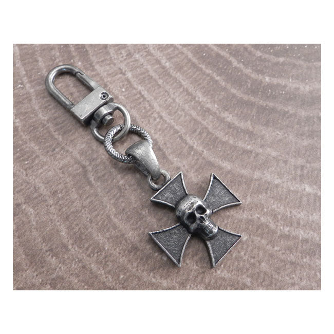 Amigaz Maltese Cross Skull Key Chain Lifestyle Accessory Amigaz