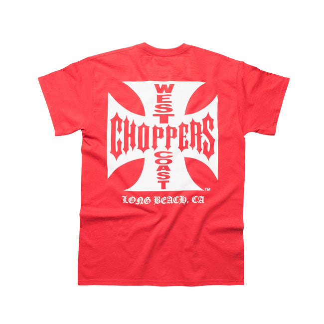 West Coast Choppers "Og Classic" T-Shirt - Red & White T-Shirt West Coast Choppers