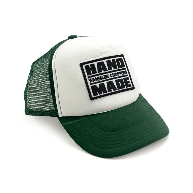 Wannabe Choppers Trucker Cap White/Dark Green Caps Wannabe Choppers