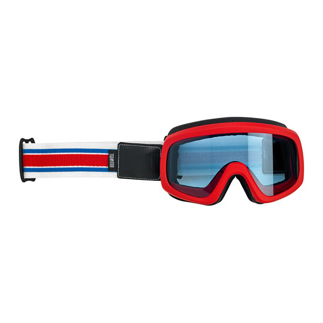 Biltwell Overland 2.0 Racer goggle R/W/B Riding Eyewear Biltwell
